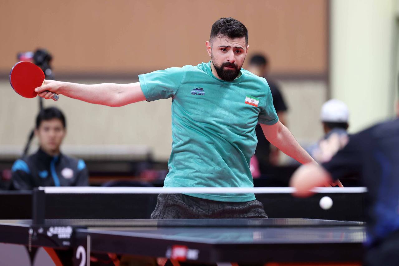 تنیس روی میز قهرمانی آسیا| پیروزی غرورآفرین نوروزی مقابل نفر چهارم دنیا/ هاریموتوی ژاپنی مقابل نوروزی زانو زد