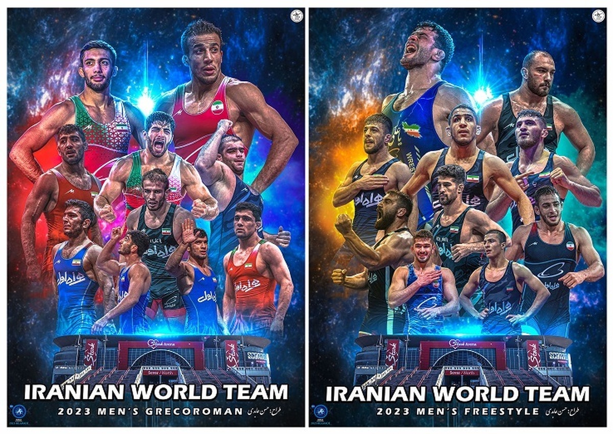 رونمایی از پوستر تیم‌های ملی کشتی آزاد و فرنگی در مسابقات قهرمانی جهان