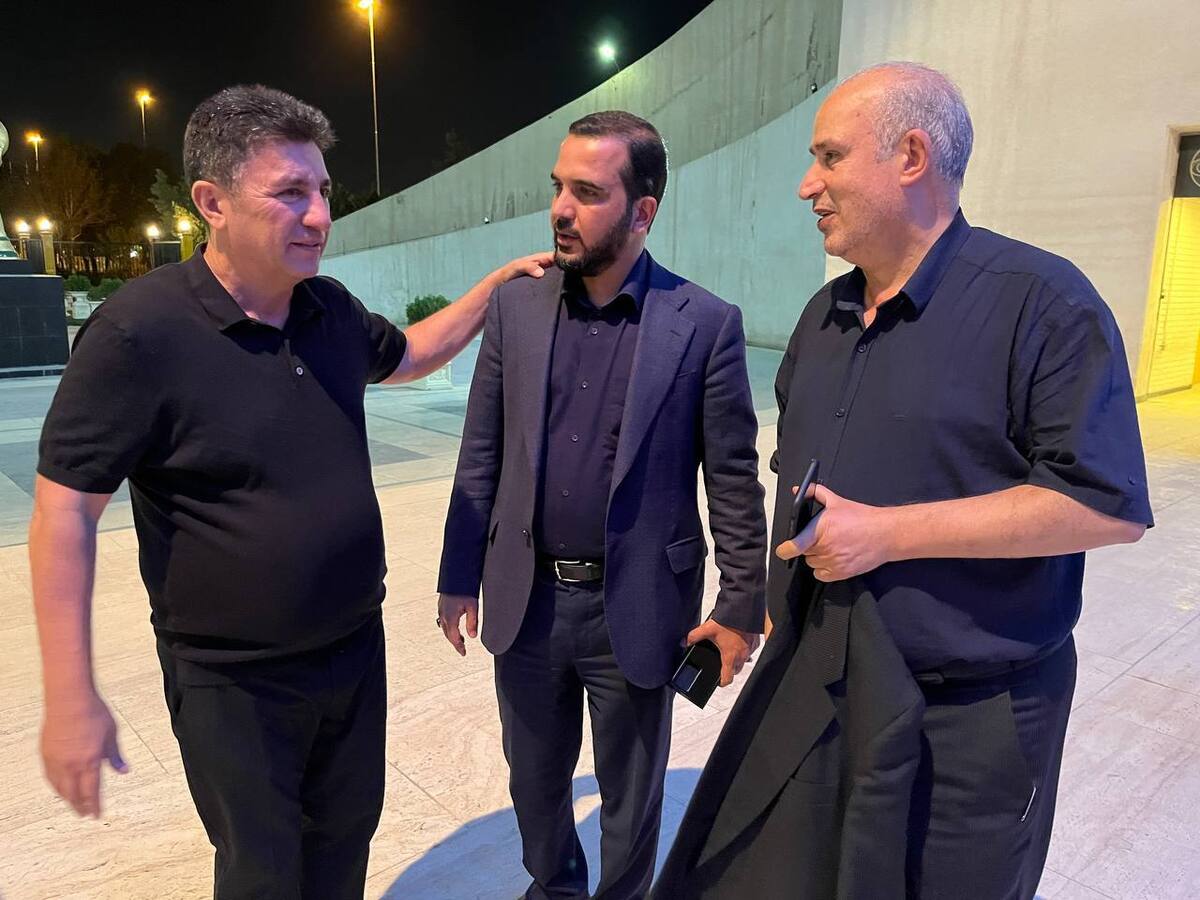 دیدار رئیس فدراسیون فوتبال با سرمربی تیم ملی پس از بازی با آنگولا