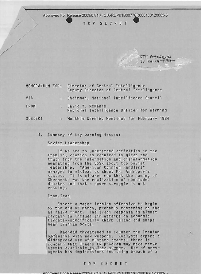 بازخوانی یک جنایت؛ اعتراف سیا به کمک آمریکا به صدام در حملات شیمیایی علیه ایران