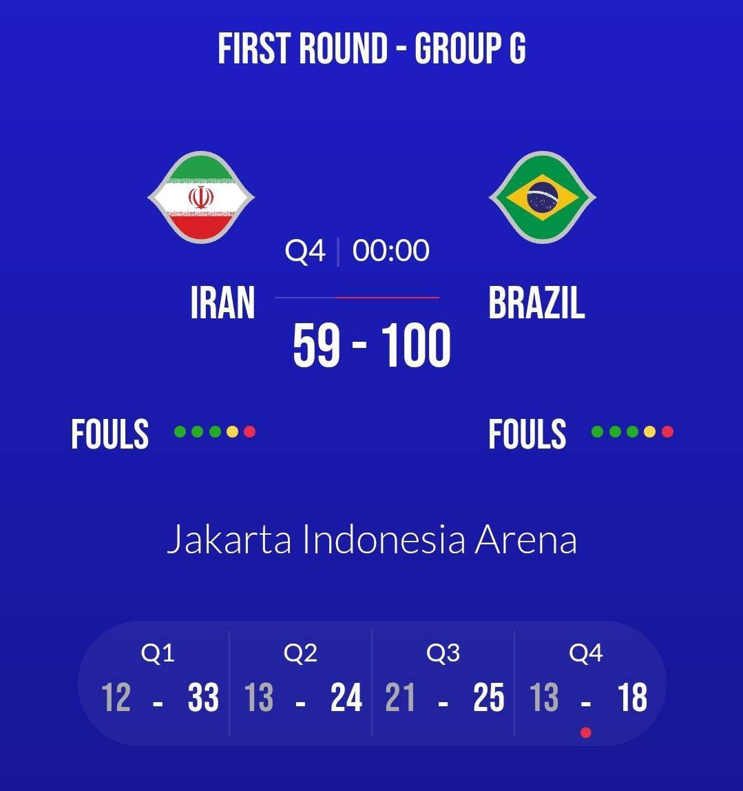 جام جهانی بسکتبال| شکست سنگین آسمانخراشهای ایران مقابل برزیل در گام نخست جام جهانی بسکتبال| شکست سنگین آسمانخراشهای ایران مقابل برزیل در گام نخست