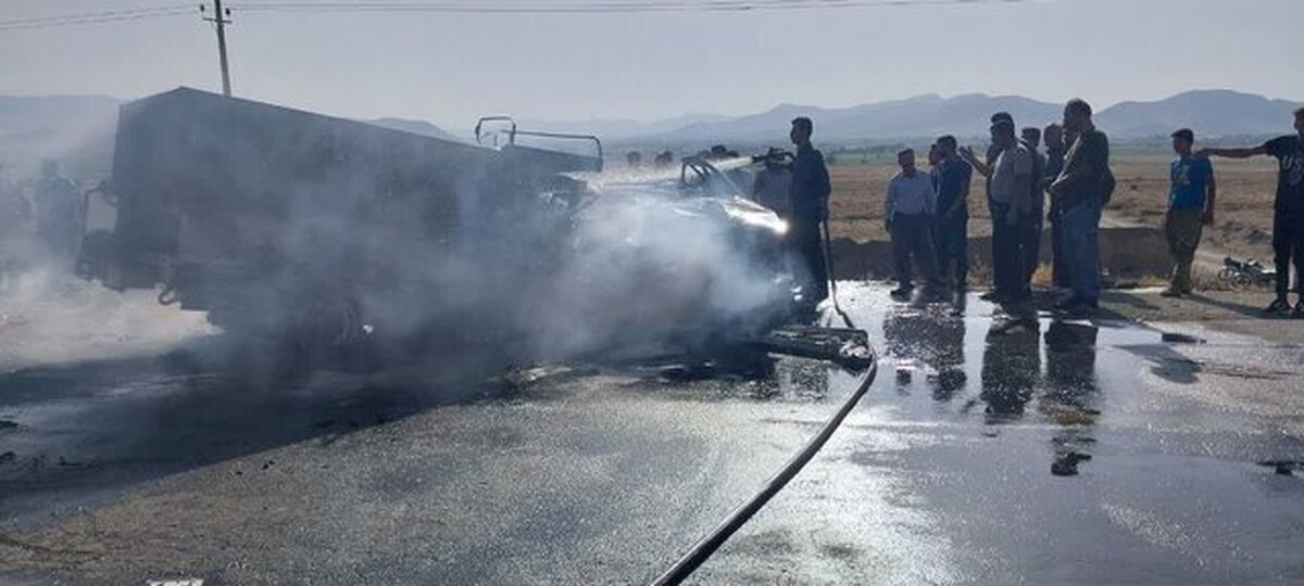 ۸ کشته در پی تصادف در محور خنداب میلاجرد