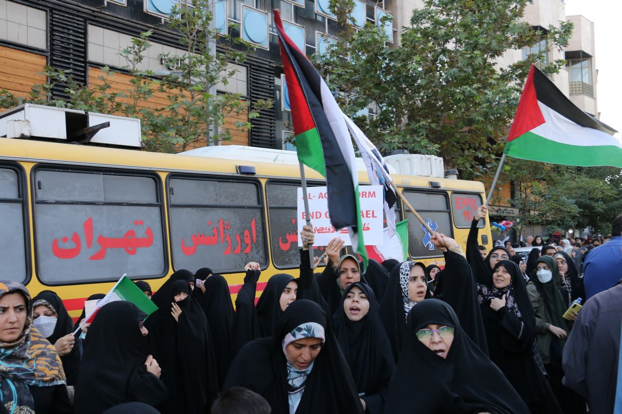 تجمع مردم تهران در محکومیت جنایات رژیم صهیونیستی