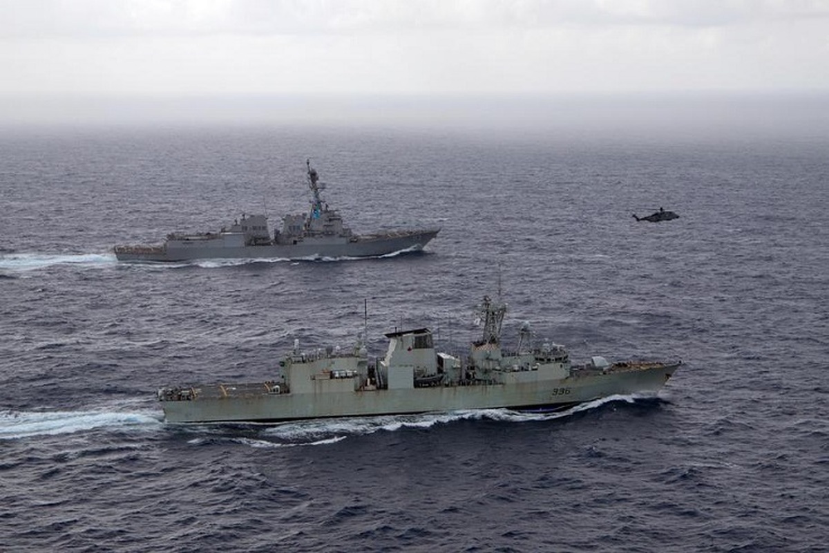 واکنش چین به عبور کشتی‌های جنگی آمریکا و کانادا از تنگه تایوان