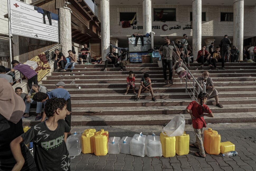 بیمارسنتان‌های غزه؛ وحشت و ترس آوارگان و مجروحان همزمان با حملات رژیم صهیونیستی