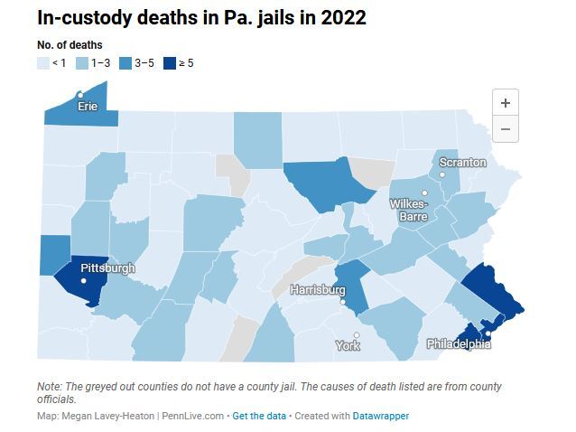 مرگ پنهان زندانیان در زندان‌‎های پنسیلوانیا