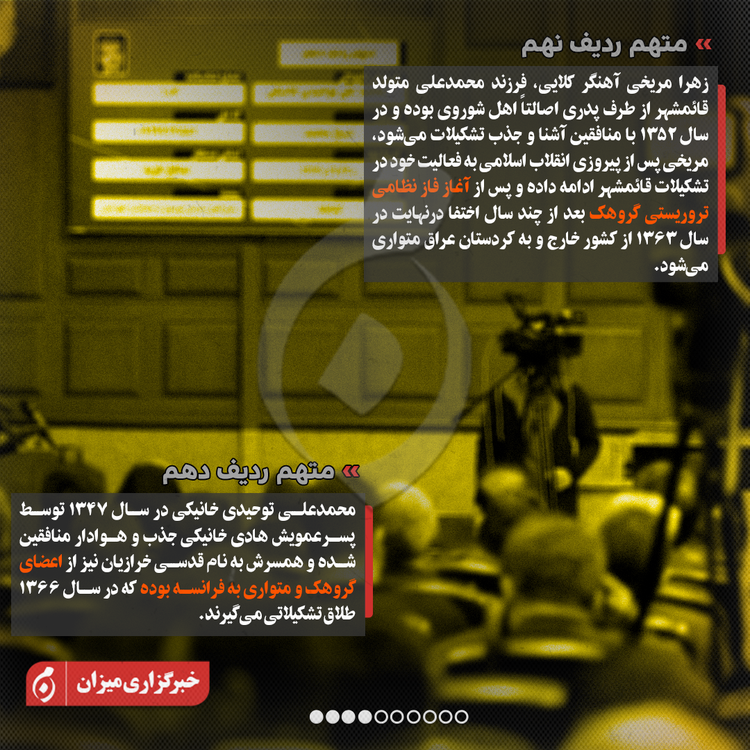 اینفوگرافیک | متهمان ردیف پنجم تا بیست‌وسوم پرونده منافقین چه کسانی هستند؟