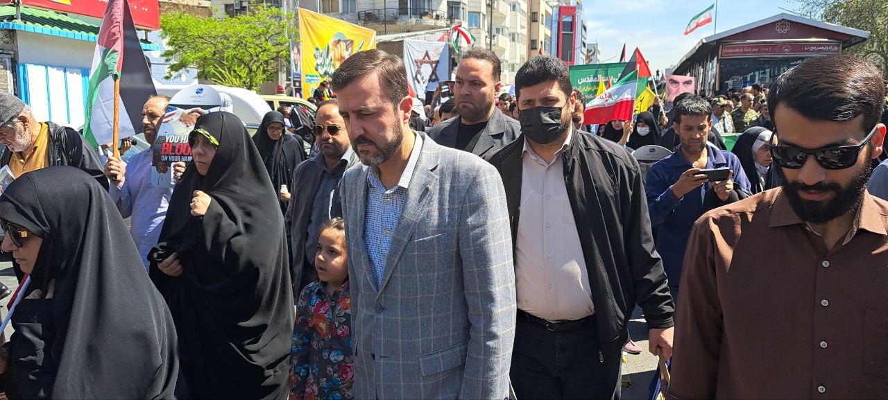 حضور دبیر ستاد حقوق بشر در راهپیمایی روز جهانی قدس