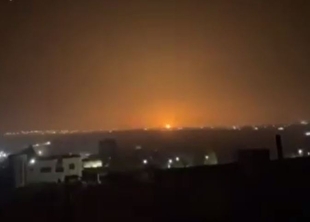 لحظه فرود موشک‌های ایرانی و به‌دنبال آن انفجار در نقب اشغالی