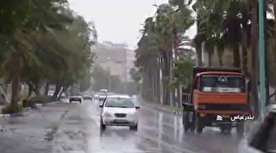 باد و باران شدید همراه با رعد و برق در استان هرمزگان