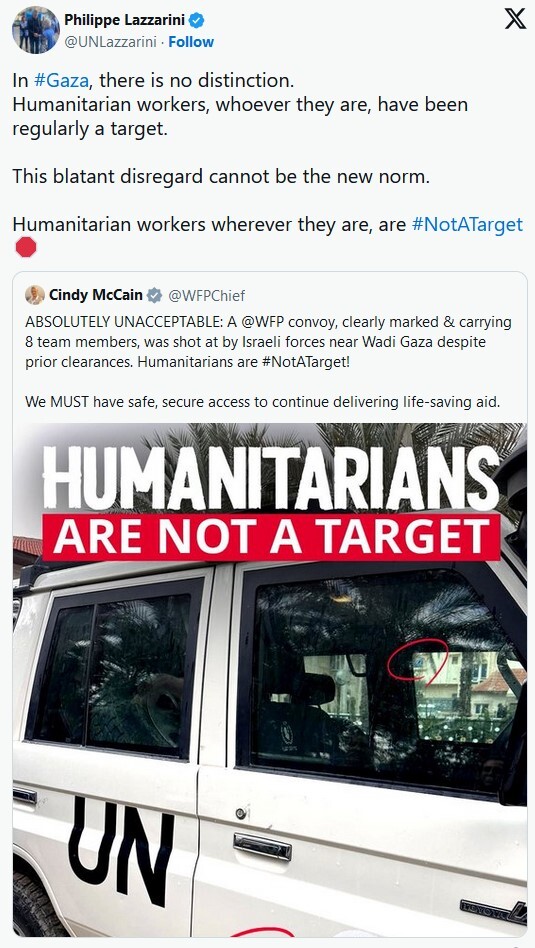 حمله عمدی رژیم صهیونیستی به کاروانهای کمکرسانی در غزه حمله عمدی رژیم صهیونیستی به کاروانهای کمکرسانی در غزه