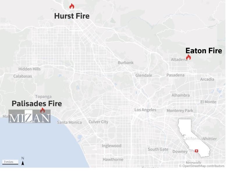 افزایش شمار تلفات آتش‌سوزی لس‌آنجلس به ۱۰ نفر/ رد فرجام‌خواهی ترامپ در پرونده حق‌السکوت ازسوی دیوان عالی آمریکا