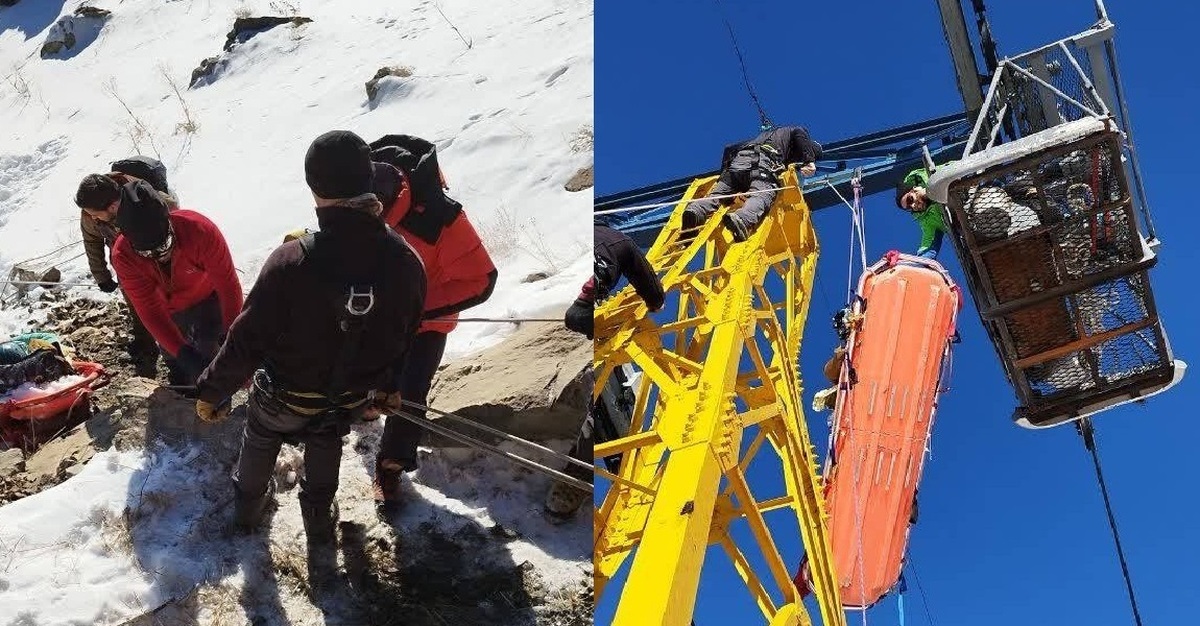 نجات دو جوان گرفتار شده در ارتفاعات توچال