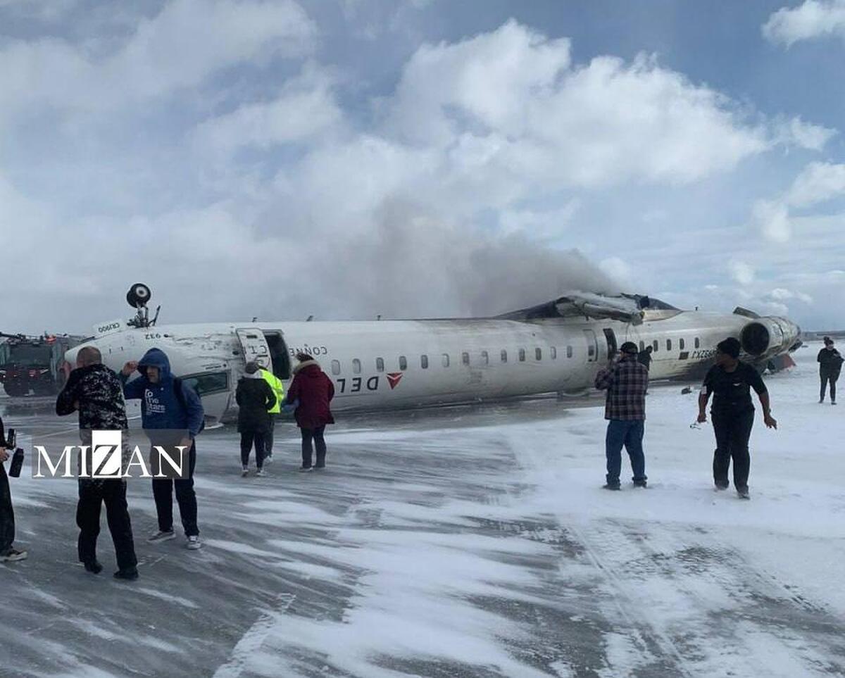 سانحه برای یک‌ هواپیما در فرودگاه تورنتو کانادا