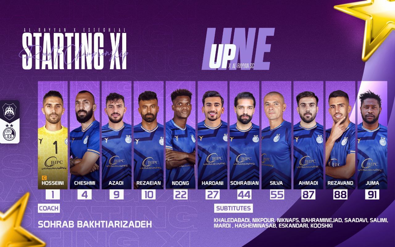 ترکیب استقلال برای مصاف با الریان مشخص شد ترکیب استقلال برای مصاف با الریان مشخص شد