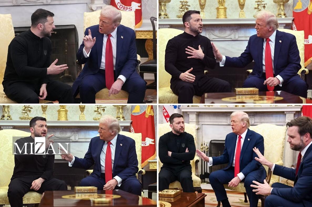 آمریکای بیروتوش در دیدار جنجالی ترامپ و زلنسکی؛ پایان تقسیمکار نانوشته صلح آمریکایی آمریکای بیروتوش در دیدار جنجالی ترامپ و زلنسکی؛ پایان تقسیمکار نانوشته صلح آمریکایی