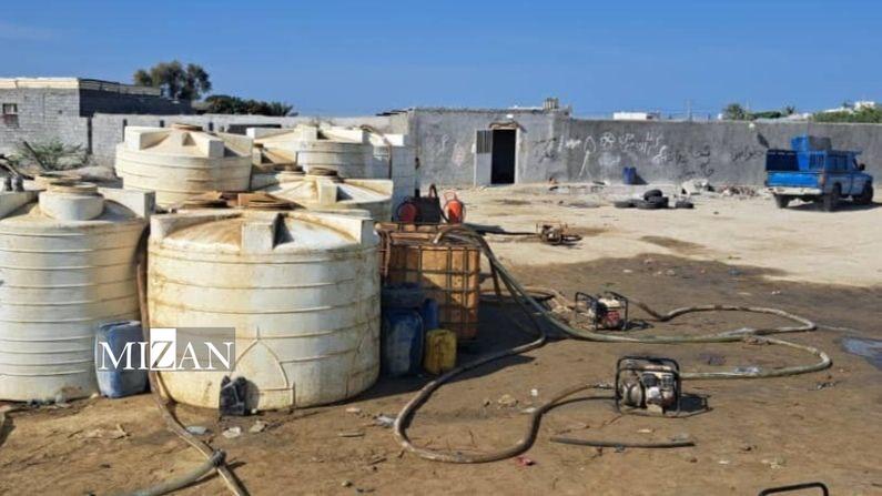 محل دپو ۸۴ هزار لیتر سوخت قاچاق در شهرستان سیریک استان هرمزگان کشف شد