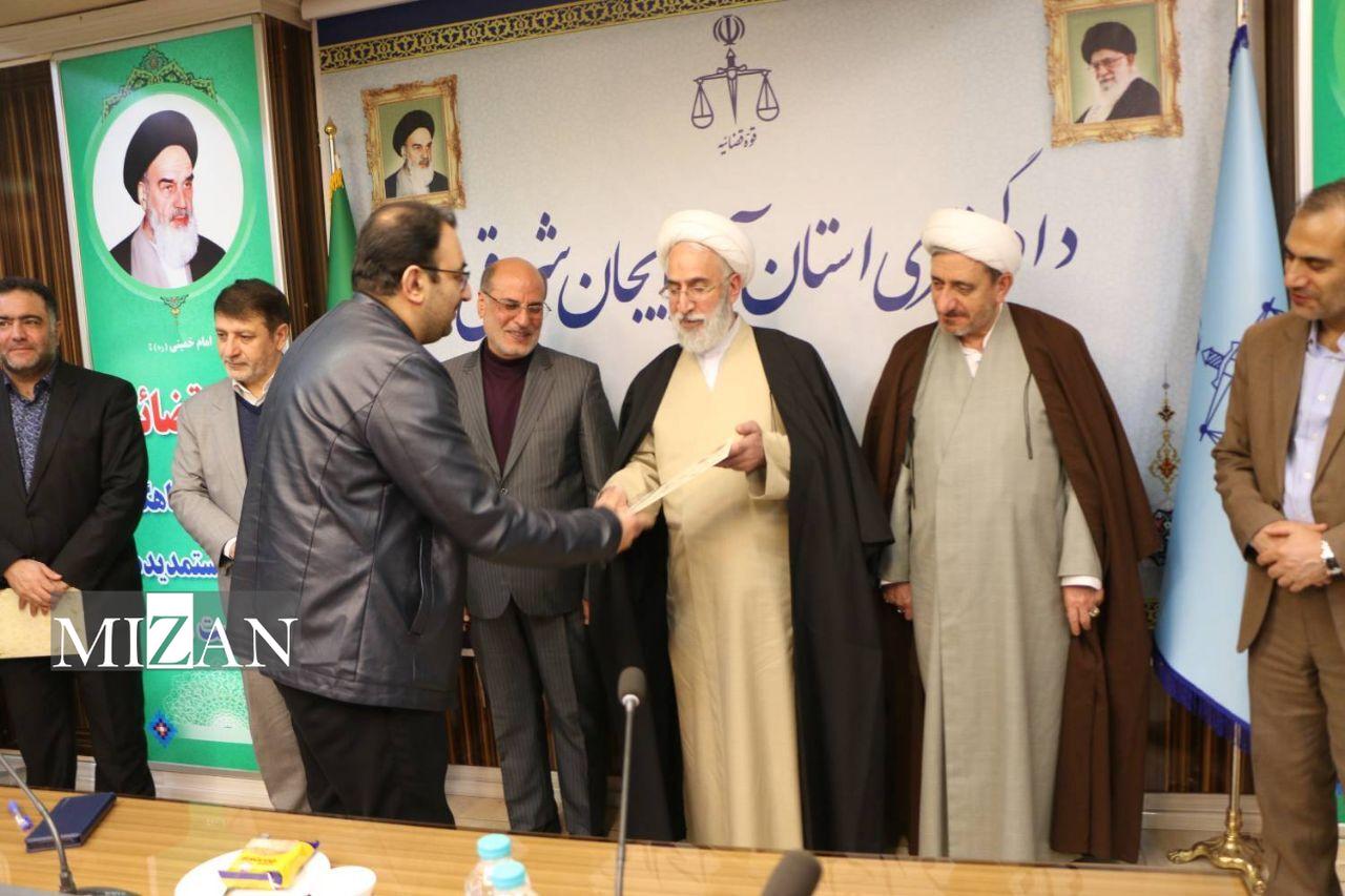 مراسم تحلیف قضات جدیدالورود دادگستری استان آذربایجان شرقی برگزار شد