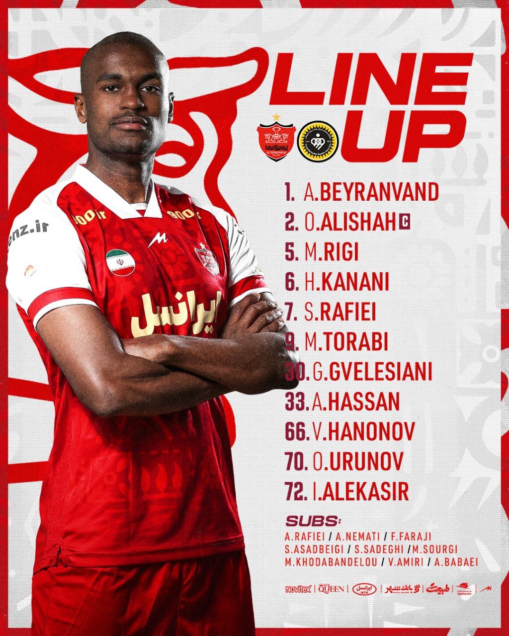 ترکیب پرسپولیس مقابل سپاهان مشخص شد/ بیرانوند رسید