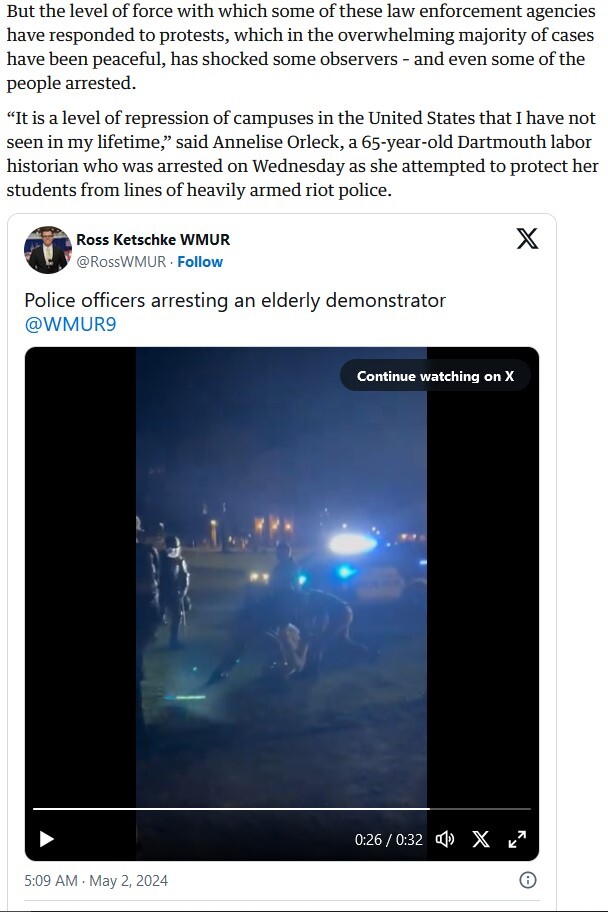 موج خشونت پلیس آمریکا علیه دانشجویان معترض؛ وقتی آزادی بیان غربی شعاری بیش نیست