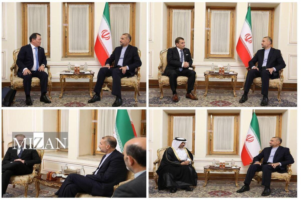 دیدار سفیران جدید قزاقستان، صربستان و فنلاند با امیرعبداللهیان