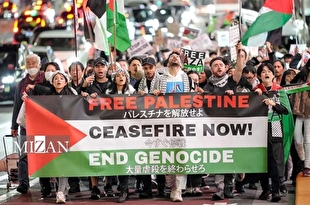 راهپیمایی ساکنان توکیو در حمایت از فلسطین