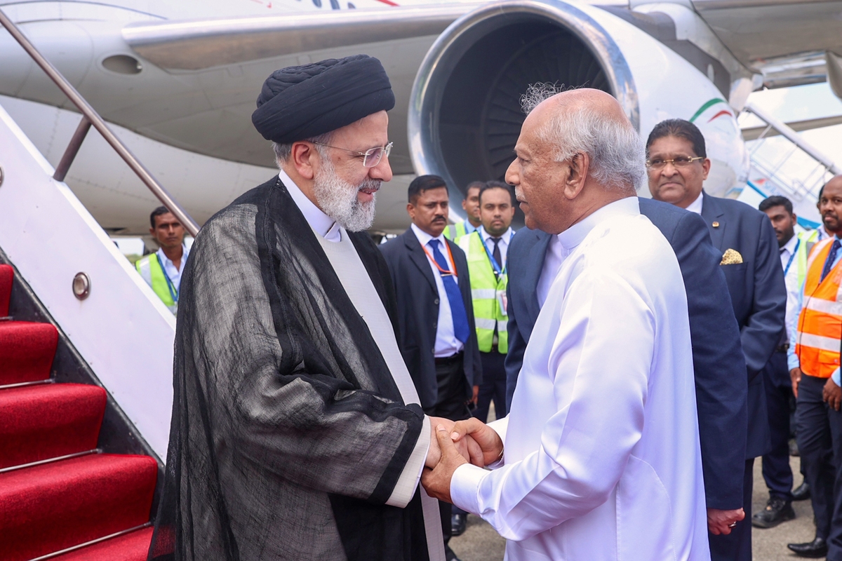 استقبال رسمی رئیس جمهور سریلانکا از آیت‌الله رئیسی