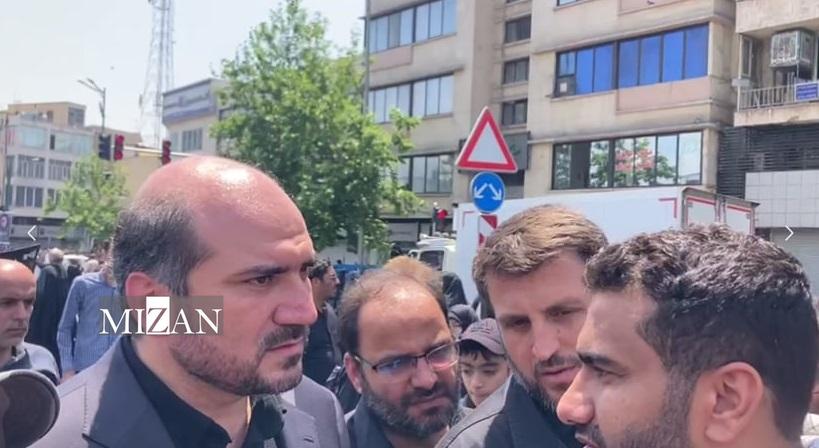 حضور مسئولین کشوری و شخصیت‌های مختلف در مراسم تشییع رئیس جمهور و همراهان