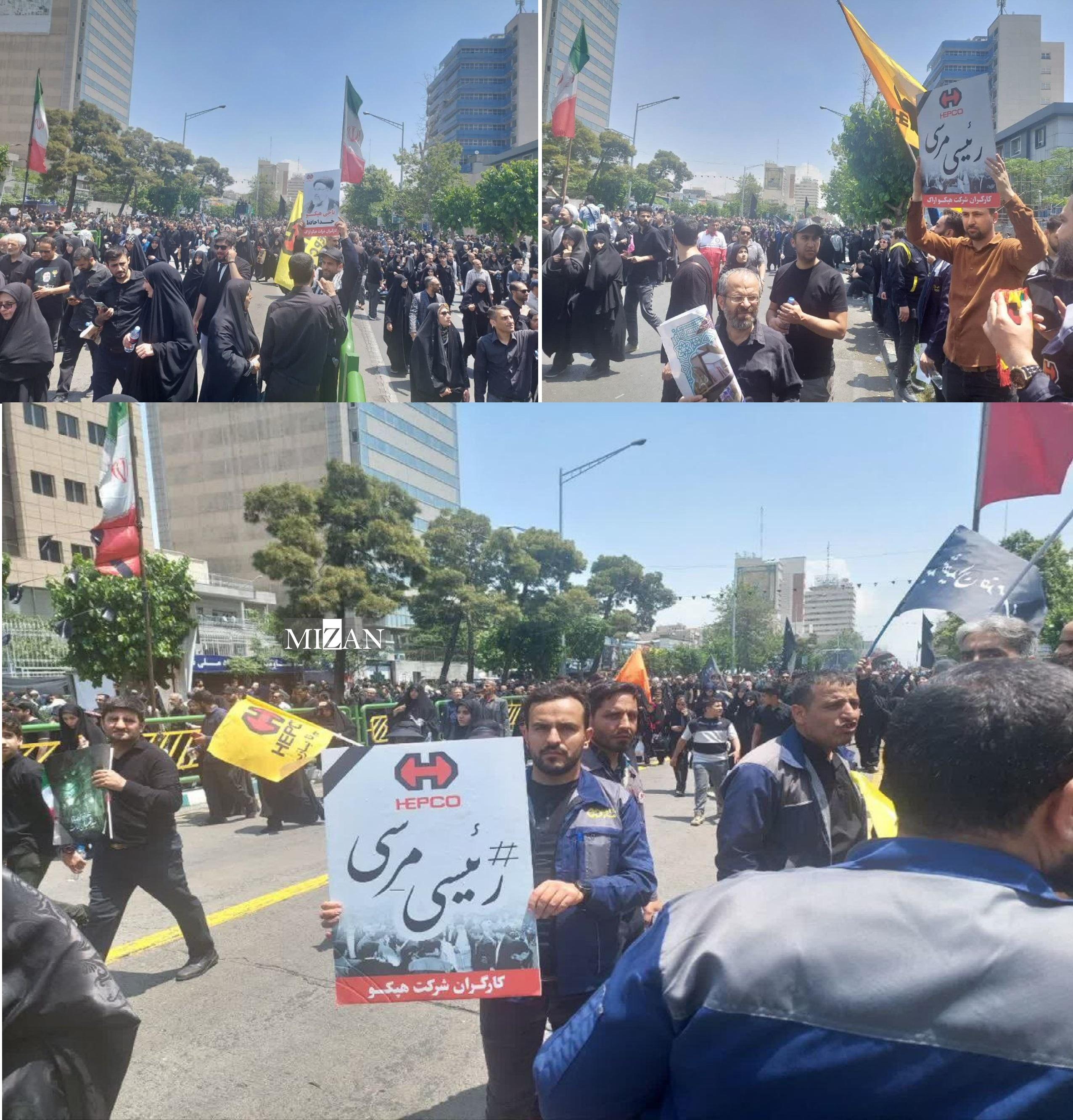 اقامه نماز بر پیکر شهدای خدمت به‌‌امامت رهبر انقلاب/ حضور گسترده مردم تهران برای وداع با رئیس جمهور شهید و همراهان