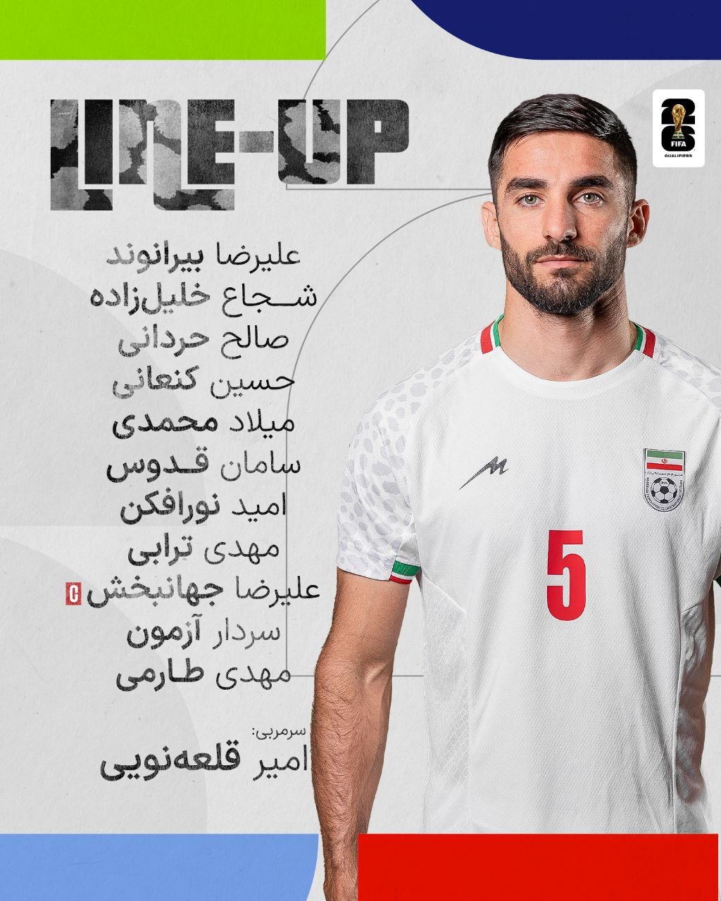 مقدماتی جام جهانی| اعلام ترکیب تیم ملی ایران برای دیدار با ازبکستان