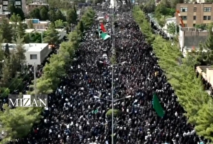 مراسم تشییع پیکر رئیس‌جمهور شهید و همراهان در بیرجند