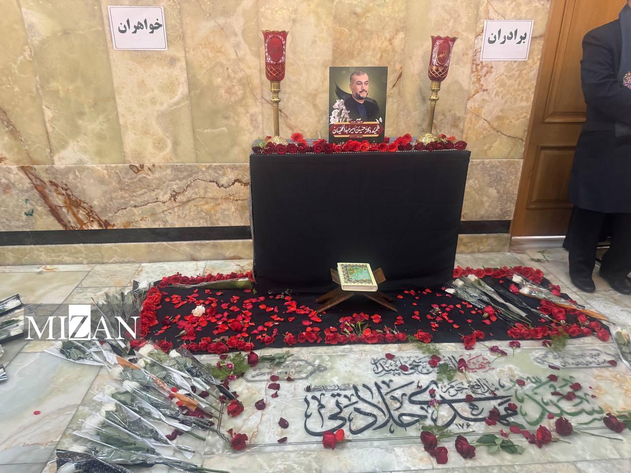 حضور سرپرست وزارت امور خارجه در محل آرامگاه شهید امیرعبداللهیان