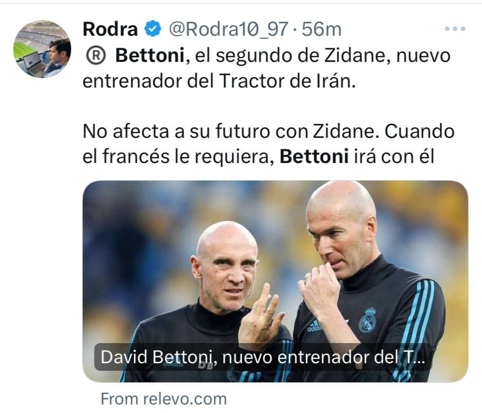 دستیار زیدان در رئال مادرید در رادار تراکتور/