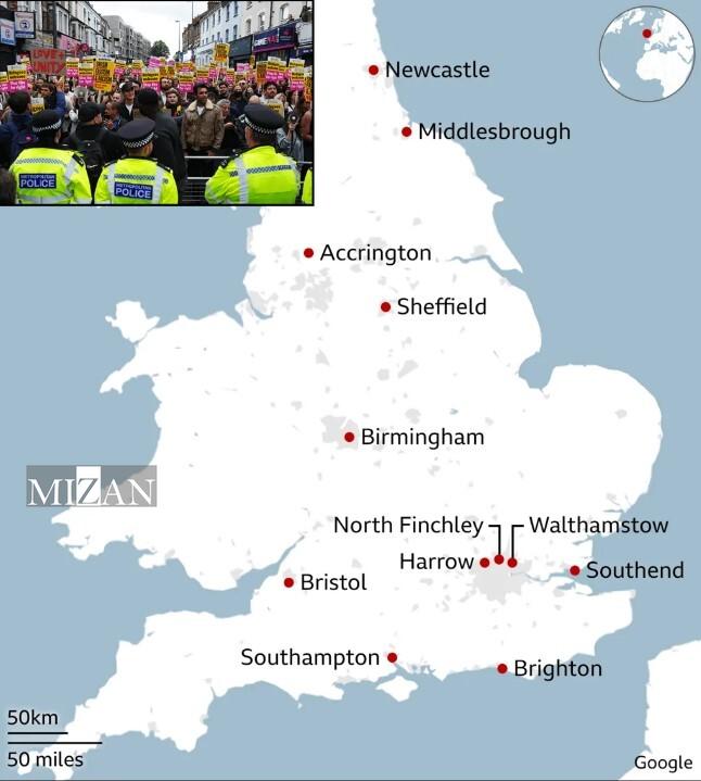 پرونده باز ناآرامی‌های خشونت‌بار در انگلیس؛ از صدور احکام حبس در دادگاه‌ها تا استفاده پلیس از فناوری تشخیص چهره برای شناسایی