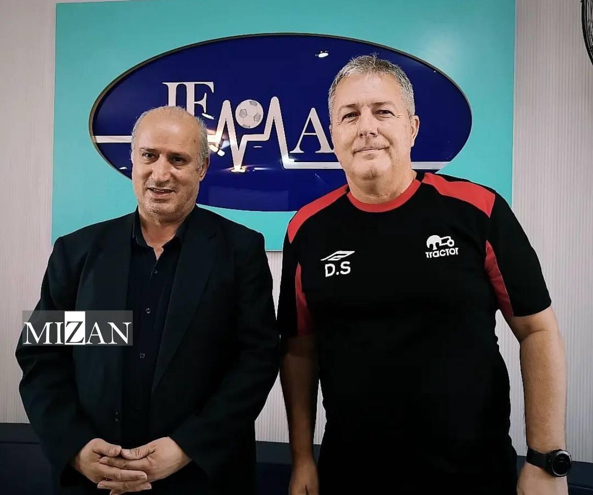 آشتی‌کنان تاج و اسکوچیچ در حاشیه آزمایش‌های پزشکی تراکتور در ایفمارک پیش از اعزام به ترکیه + عکس