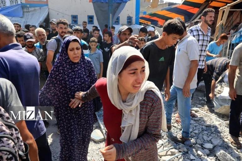 حمله رژیم صهیونیستی به مدرسه خدیجه در دیرالبلح؛ جنگ هدفمند اشغالگران علیه آوارگان