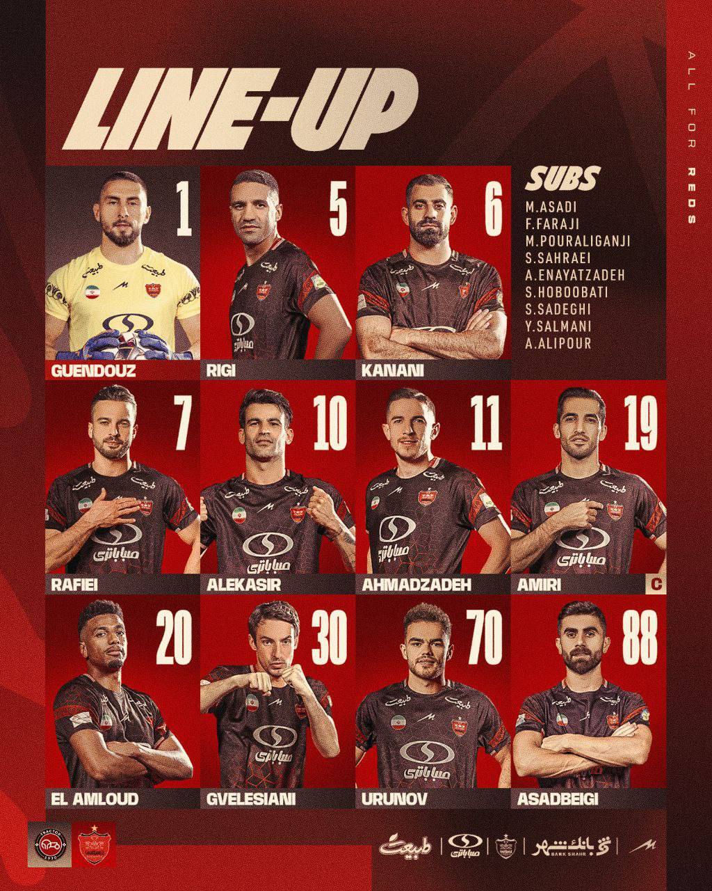 ترکیب پرسپولیس مقابل تراکتور مشخص شد ترکیب پرسپولیس مقابل تراکتور مشخص شد
