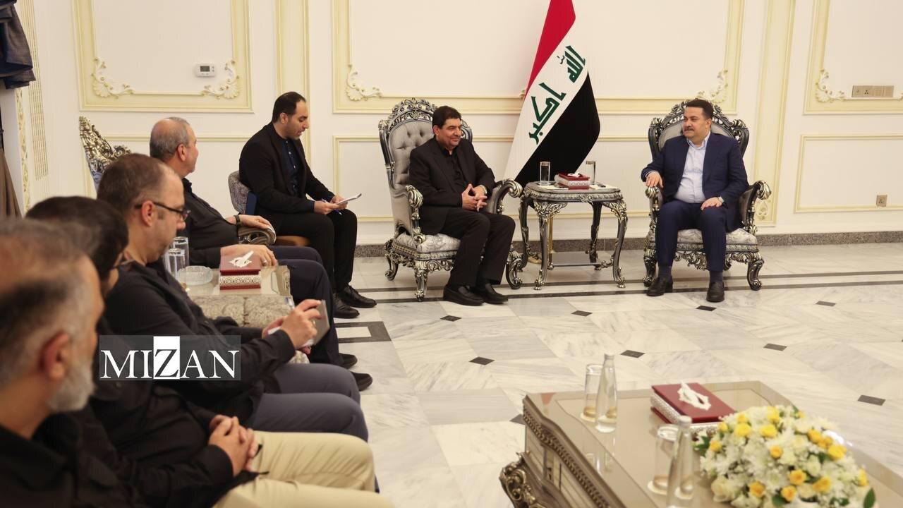 تقدیر مخبر از دولت و ملت عراق برای میزبانی زائران اربعین/ زیرساختهای مناسبی برای این سفر در سالهای اخیر فراهم شده است/ السودانی: تشکر از ارایه امکانات و تسهیلات به زوار از سوی جمهوری اسلامی/ مواضع مشترک تهران و بغداد باید در تمام تحولات بین المللی و منطقه موثر واقع شود تقدیر مخبر از دولت و ملت عراق برای میزبانی زائران اربعین/ زیرساختهای مناسبی برای این سفر در سالهای اخیر فراهم شده است/ السودانی: تشکر از ارایه امکانات و تسهیلات به زوار از سوی جمهوری اسلامی/ مواضع مشترک تهران و بغداد باید در تمام تحولات بین المللی و منطقه موثر واقع شود