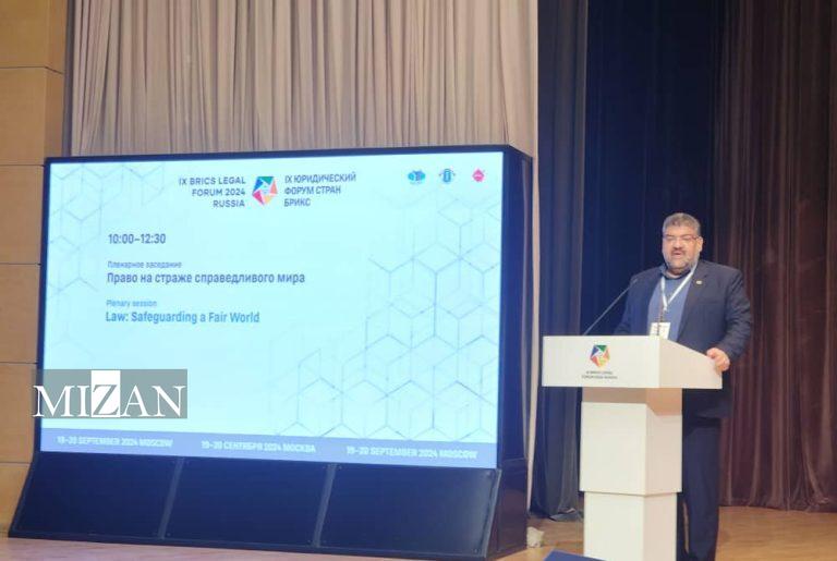 رئیس مرکز وکلا در افتتاحیه اجلاس بریکس در جمع اعضای اتحادیه وکلا و حقوقدانان کشور‌های عضو پیشنهادات اختصاصی درجهت توسعه و اشتراک تجربیات حقوقی مطرح کرد