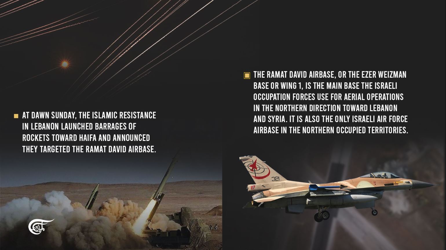 پاسخ اولیه حزبالله لبنان به رژیم صهیونیستی؛ درباره پایگاه راماتدیوید چه میدانیم پاسخ اولیه حزبالله لبنان به رژیم صهیونیستی؛ درباره پایگاه راماتدیوید چه میدانیم