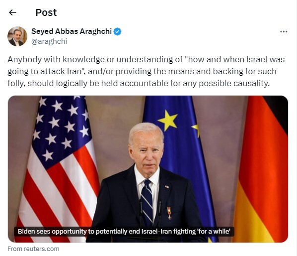 عراقچی خطاب به بایدن: