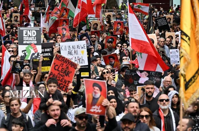 حمله افسران پلیس استرالیا به کودک ۱۳ در تظاهرات حمایت از لبنان و فلسطین