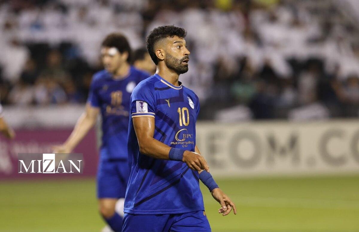 پیروزی السد قطر مقابل استقلال در نیمه اول با گل به خودی حسینی + فیلم