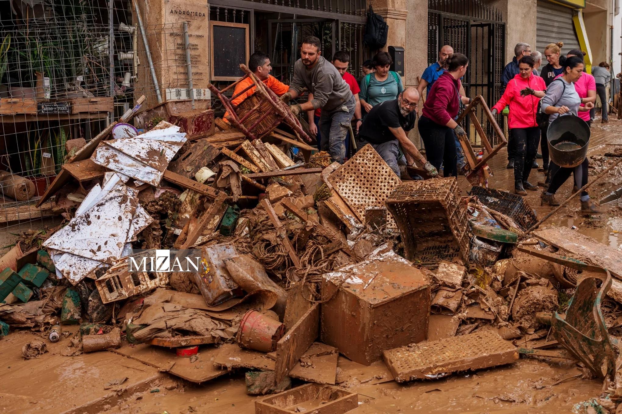 وضعیت مناطق سیل‌زده اسپانیا؛ ۸۹ نفر ناپدید هستند