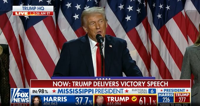 نتیجه انتخابات ریاست‌‎جمهوری ۲۰۲۴ آمریکا/ ترامپ اعلام پیروزی کرد