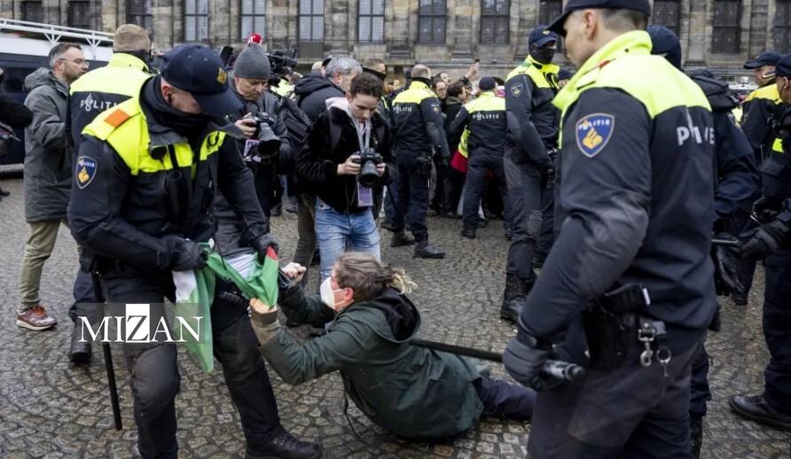 سد اروپا در برابر محکومیت نسل‌کشی؛ ممنوعیت پرچم فلسطین در فرانسه و بازداشت ۱۰۰ معترض در هلند