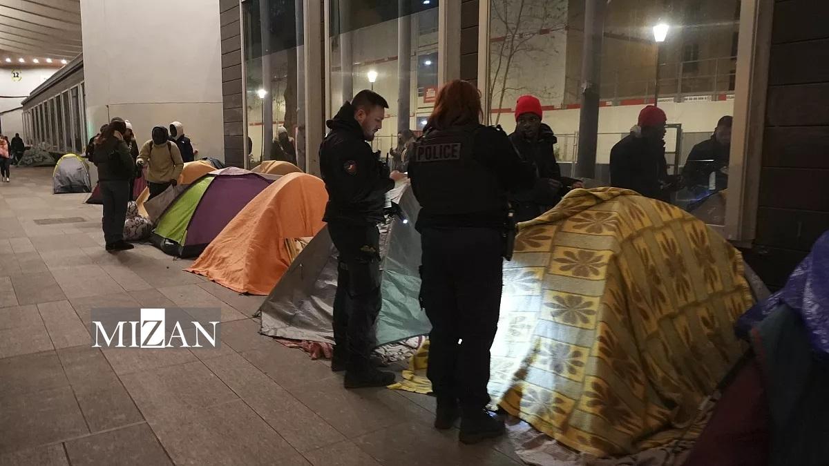 وضعیت مهاجران بی‌خانمان در فرانسه؛ تجربه سرما و مواجهه با خطر یخ‌زدگی