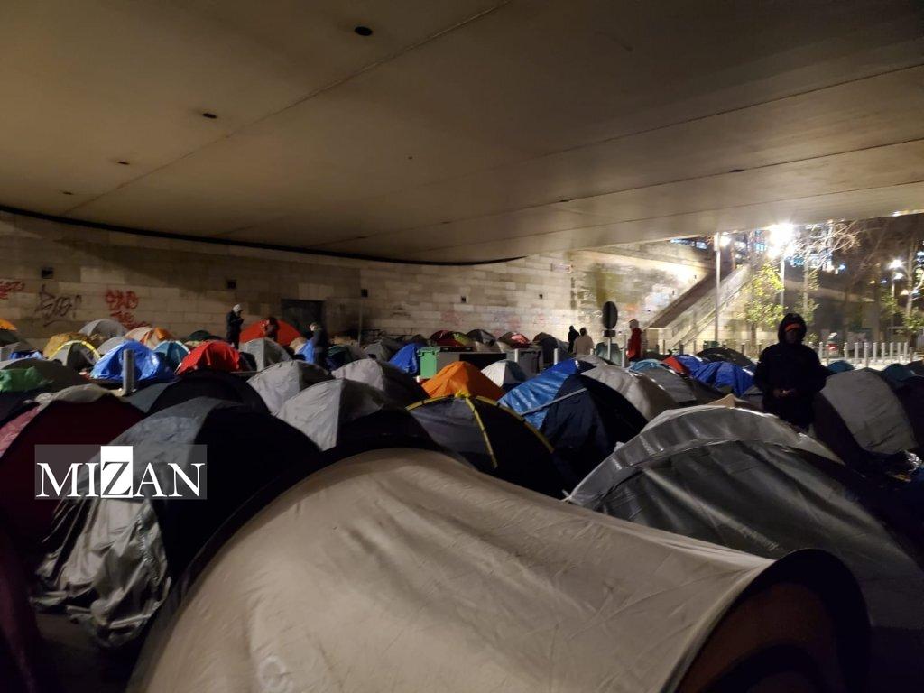 وضعیت مهاجران بی‌خانمان در فرانسه؛ تجربه سرما و مواجهه با خطر یخ‌زدگی