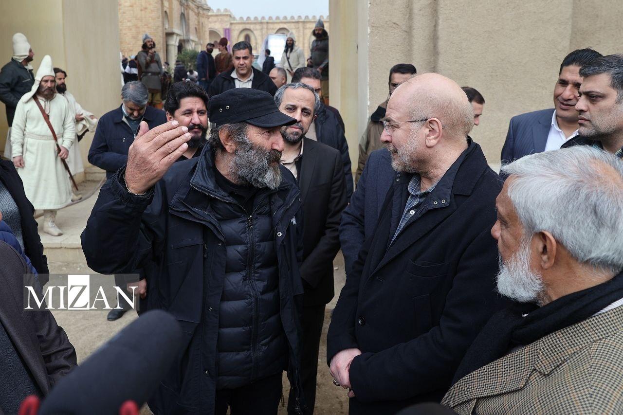 بازدید رئیس مجلس از پشت صحنه سریال‌های «سلمان فارسی» و «موسی کلیم الله»