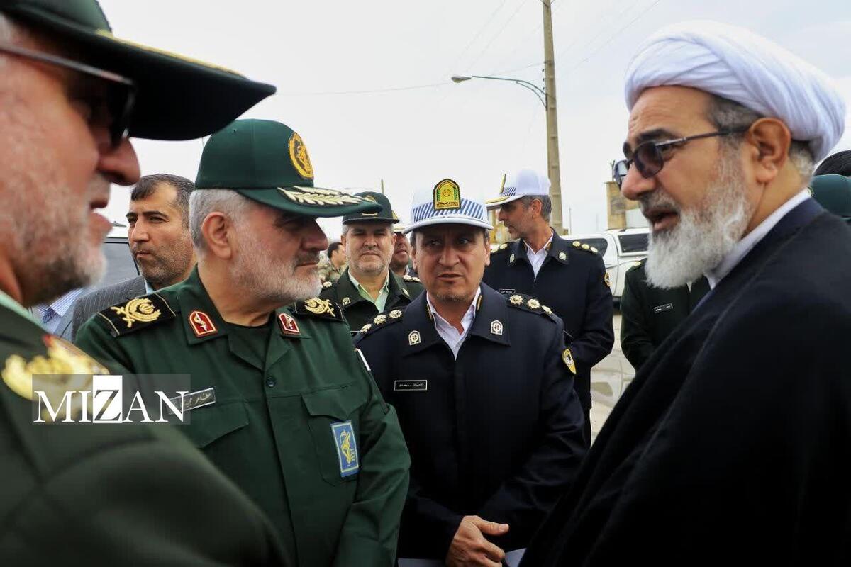 بازدید میدانی رئیس سازمان قضایی نیرو‌های مسلح از ایست و بازرسی شهید زارعی همدان/ لزوم جایگزینی بازرسی مکانیزه بجای بازرسی سنتی در مبادی مرکز استان همدان